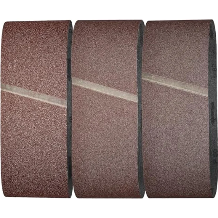 wolfcraft 5 Gewebe-Schleifbänder K40,80,120,76x457 – Bild 2