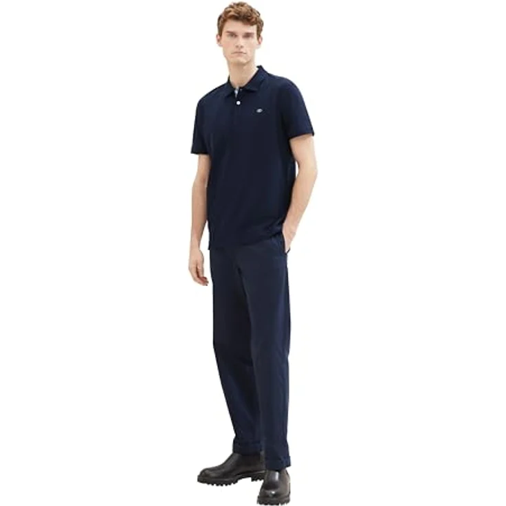 TOM TAILOR Poloshirt mit Knopfleiste und Logo, dehnbarer Single Jerseystoff, hoher Tragekomfort – Bild 3