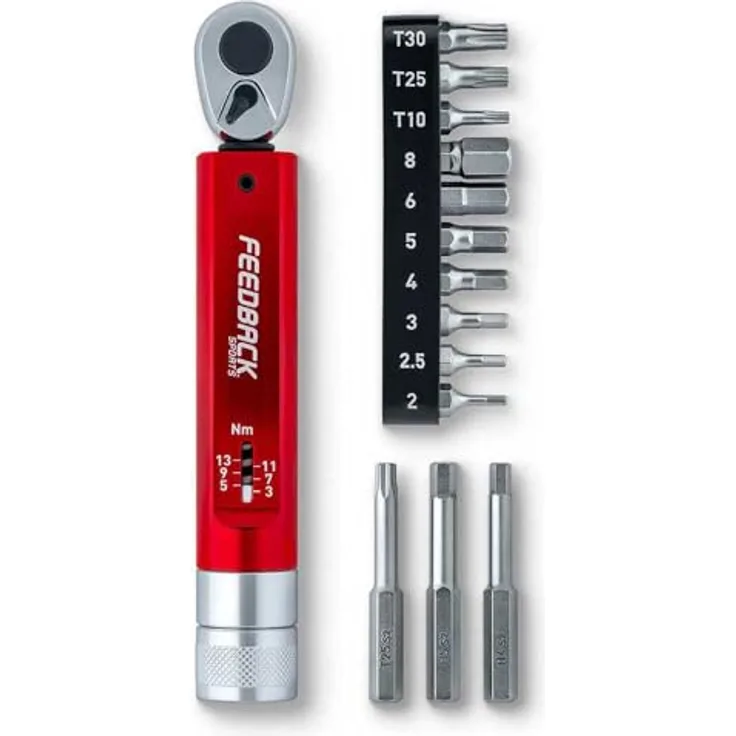 Feedback Sports Drehmomentschlüssel Range Click, Fahrrad-Werkzeug-Set mit einstellbarem Drehmoment, blau