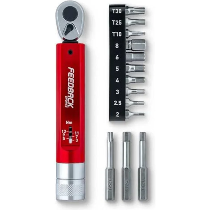 Feedback Sports Drehmomentschlüssel Range Click, Fahrrad-Werkzeug-Set mit einstellbarem Drehmoment, blau – Bild 1
