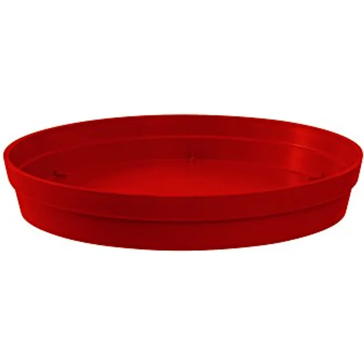EDA PLASTIQUES Untertasse Toskana Durchmesser 15 cm, Toskana, Rubinrot, 15 x 15 x 3 cm, 13622 R. RU SX