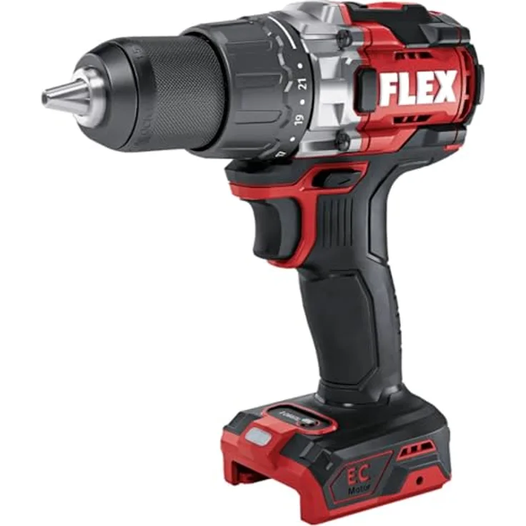 FLEX Akku-Bohrschrauber 18V 2-Gang DD 2G 18.0-EC HD C 531272, bürstenloser Motor, Anti-Kickback-Funktion, LED-Licht