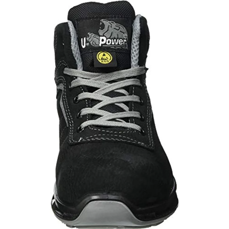 U-Power Sicherheitsstiefel Shape, S3 SRC ESD, Größe 41, schwarz, Nubukleder, durchtrittssicher, atmungsaktive Aluminiumkappe, rutschfeste PU-Sohle – Bild 2