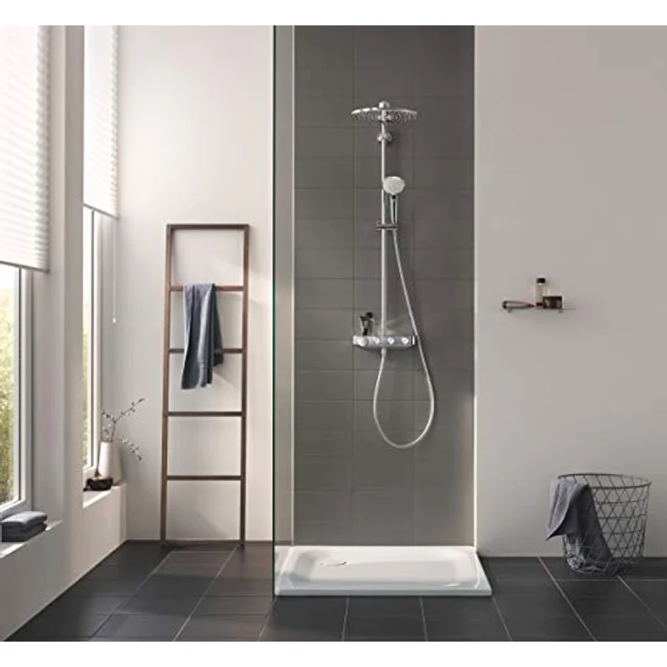 GROHE Euphoria Smartcontrol 310 Duo - Duschsystem mit Thermostatbatterie (wassersparend, 2 Strahlarte, inkl. Duschablage, Verbrühungsschutz), chrom, 26507000 – Bild 2