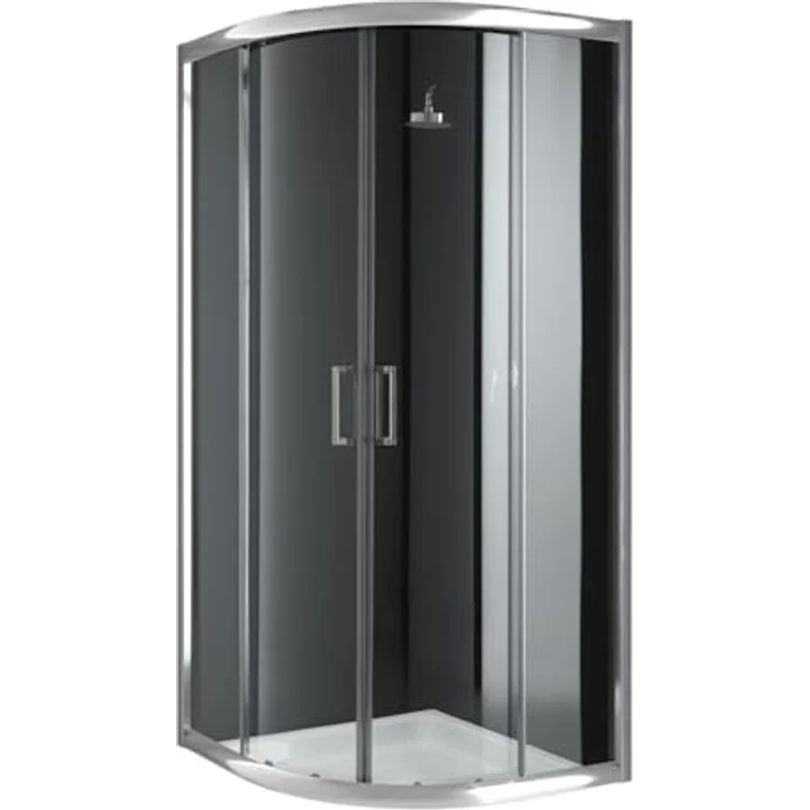 Eckeinstieg Duschkabine Runddusche 90x90 H198 Transparent 6mm Glas Mod. Alabama – Bild 3