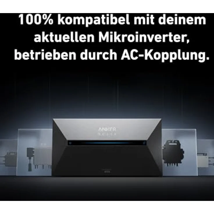 Anker SOLIX Solarbank 2 AC, Balkonkraftwerk mit Speicher zum Aufrüsten, 902€ Einsparung, Mikroinverter-Kompatibilität, 2000W Solareingang, 9,6kWh Kapazität, 6 Sekunden Installation – Bild 3