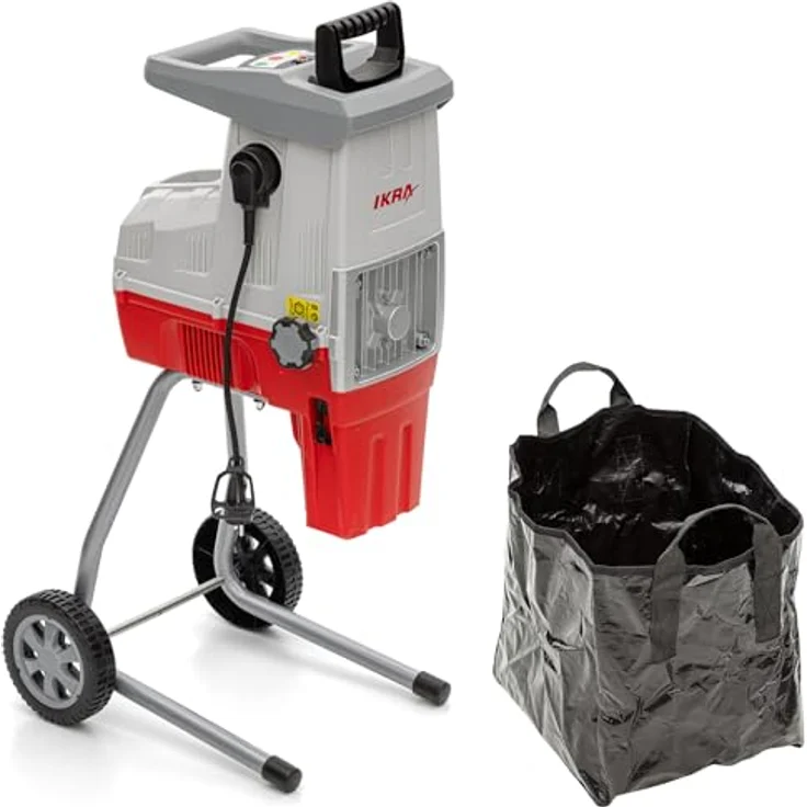 ikra GmbH Häcksler ILH 3000 S, 3000 Watt Walzenhäcksler mit 4,4 cm max. Astdurchmesser und automatischem Asteinzug – Bild 1