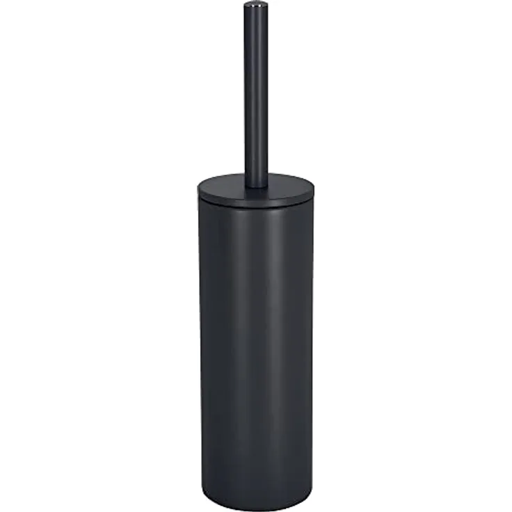 Spirella WC Bürste Klobürste Toilettenbürste „Akira“ mit hygienischem Behälter matt schwarz