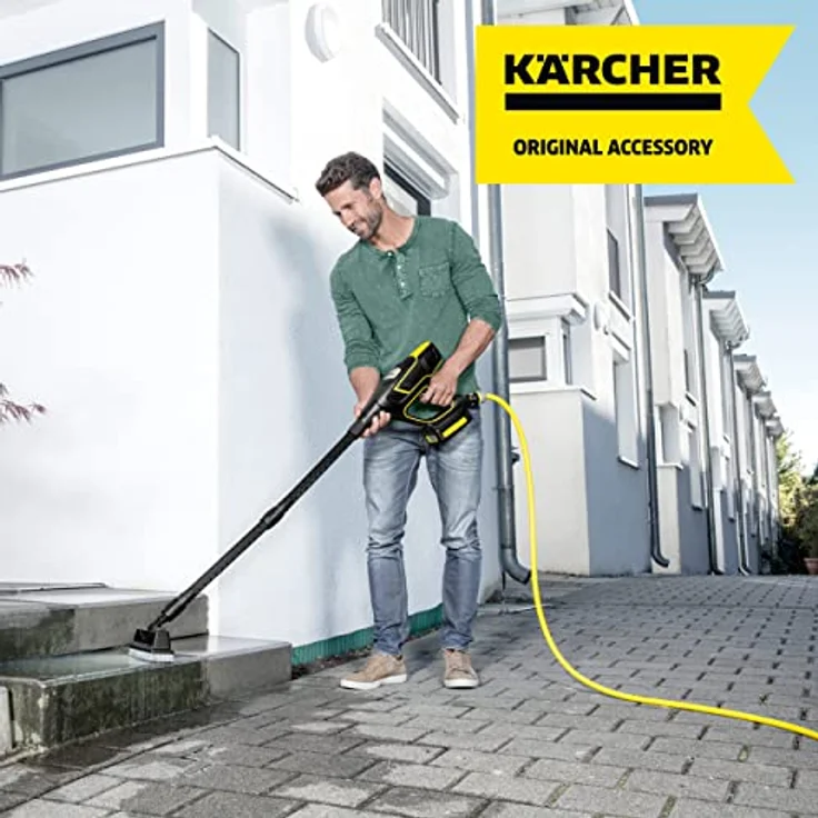 Kärcher Flächenreiniger PS 20 für den Kärcher KHB 6 und KHB 5 (Zwei Verlängerungsrohre, Spritzschutz, 90° drehbar, zwei integrierte Düsen mit Borsten) – Bild 2