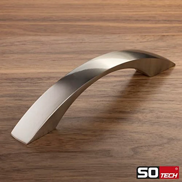 SOTECH Schrankgriff ZOE Möbelgriff Schubladengriff BA 128 mm Edelstahloptik – Bild 3