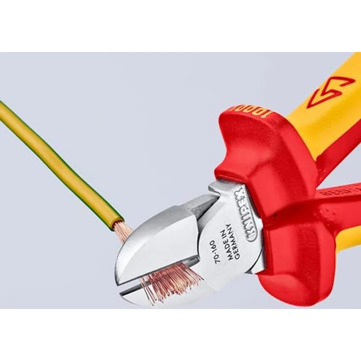 KNIPEX 70 06 160 Seitenschneider isoliert mit Mehrkomponenten-Hüllen, verchromt 160 mm – Bild 4