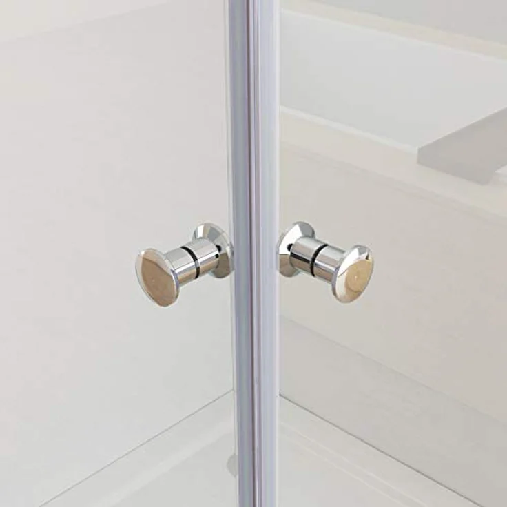 MIQU Duschkabine 90 x 80 cm Eckeinstieg mit ESG Sicherheitsglas, verstellbarer Türbreite und stabilen Metallstützstangen – Bild 5