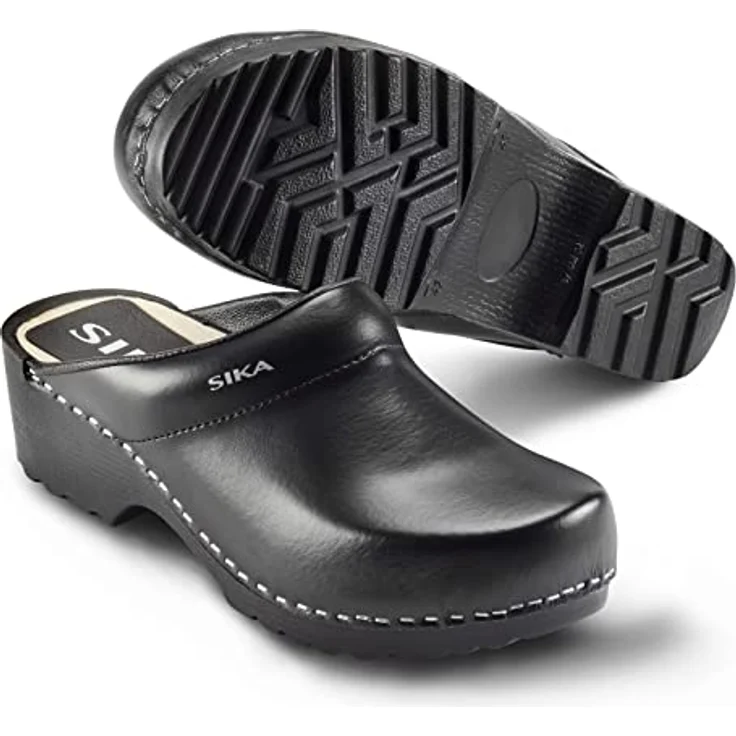 Sika Schuh Traditionell Clog, robuster Arbeitsschuh aus Permair® Leder, schwarz, Größe 41 – Bild 3