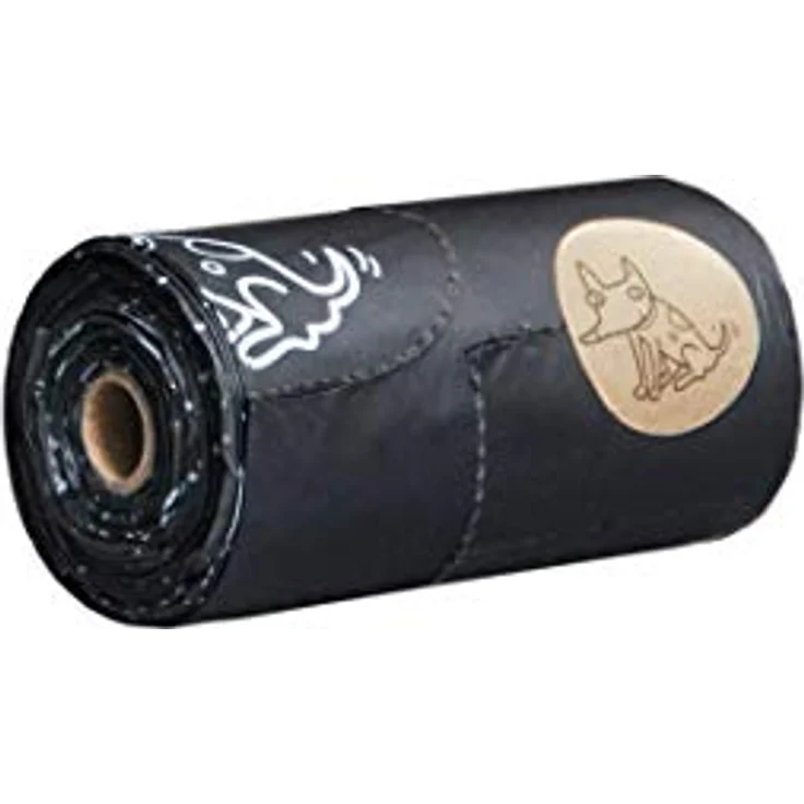 TSP Bio-abbaubare Hundekotbeutel mit Henkeln - OK compost HOME zertifiziert - 100% heim-kompostierbar und biologisch abbaubar - Gross & Extra Dick (18µm), (8 Rollen (112 Beutel)) – Bild 3