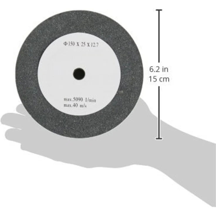 Scheppach Schleifscheibe K 60, Durchmesser 150 x 25 x 12,7 mm für Kombinationsschleifmaschine – Bild 2
