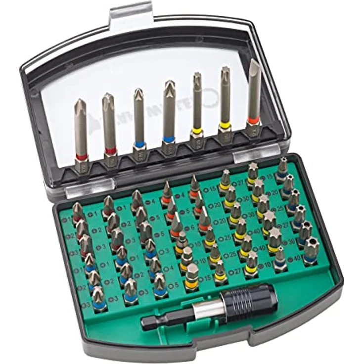 Stahlwille Bit Set 56-tlg. Bitsatz mit 1/4" Bithalter magnetisch TORX, Innensechskant und Kreuzschlitz (PH, PZ) Bits, für Akkuschrauber und Schlagschrauber, 1206 – Bild 2
