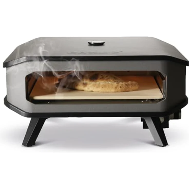 Millarco COZZE Starterset Gas Pizza Ofen inklusive Druckminderer mit Schlauch, mobiler Pizzaofen bis 400°Grad regelbar mit 34x34 cm Pizzastein – Bild 1