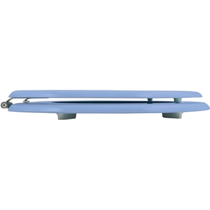 MSV WC-Sitz Cleo, MDF mit rostfreien Scharnieren, hellblau, 45 cm x 37 cm x 5,6 cm – Bild 4