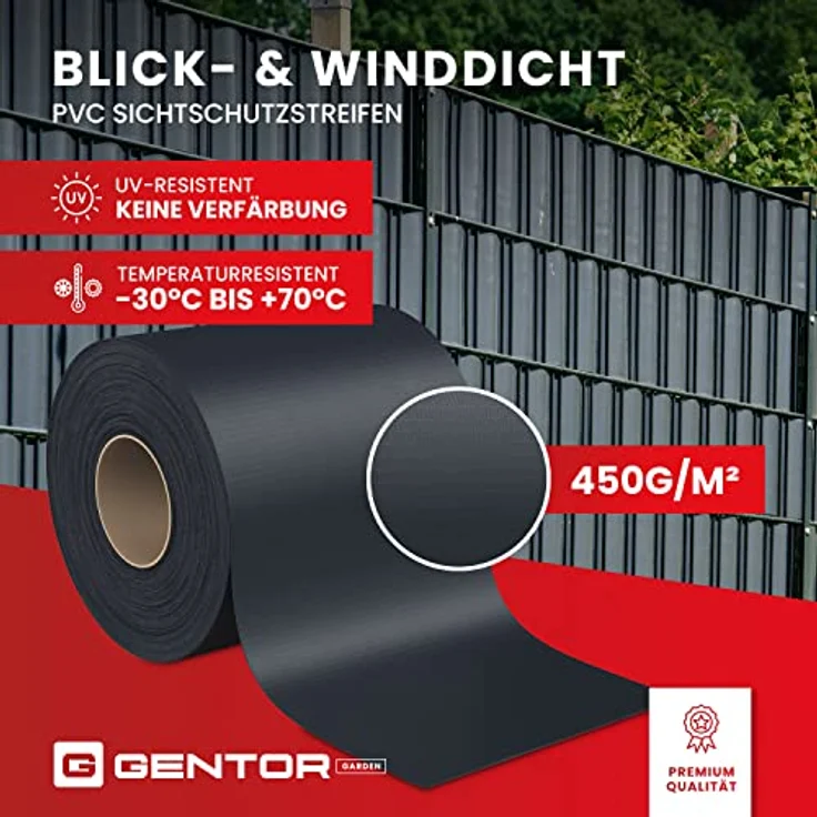 Sichtschutzstreifen Zaun Weich PVC 35m x 19 cm inkl. Clips, Premium Sichtschutz Zaun, Sichtschutzstreifen für Doppelstabmattenzaun, Sichtschutz Garten Zaunfolie, Gartenzaun (35 Meter) – Bild 3