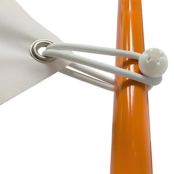 Dreamprint 25x Spanngummi mit Kugel 250 mm Weiß Planenspanner, Expanderschlingen, Planenhalter, Planengummi, Gummispanner, Zeltgummi, Expander für Zelte, Planen, Pavillons – Bild 4