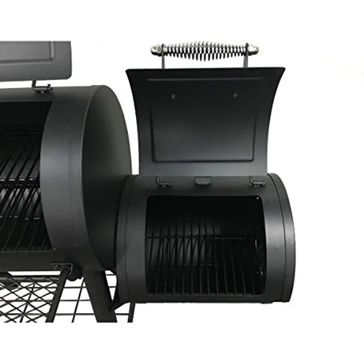 Barbecue El Fuego Smoker Edmonton Grillwagen BBQ Holzkohlegrill Räucherofen, Grillfläche 69 x 34 cm – Bild 3