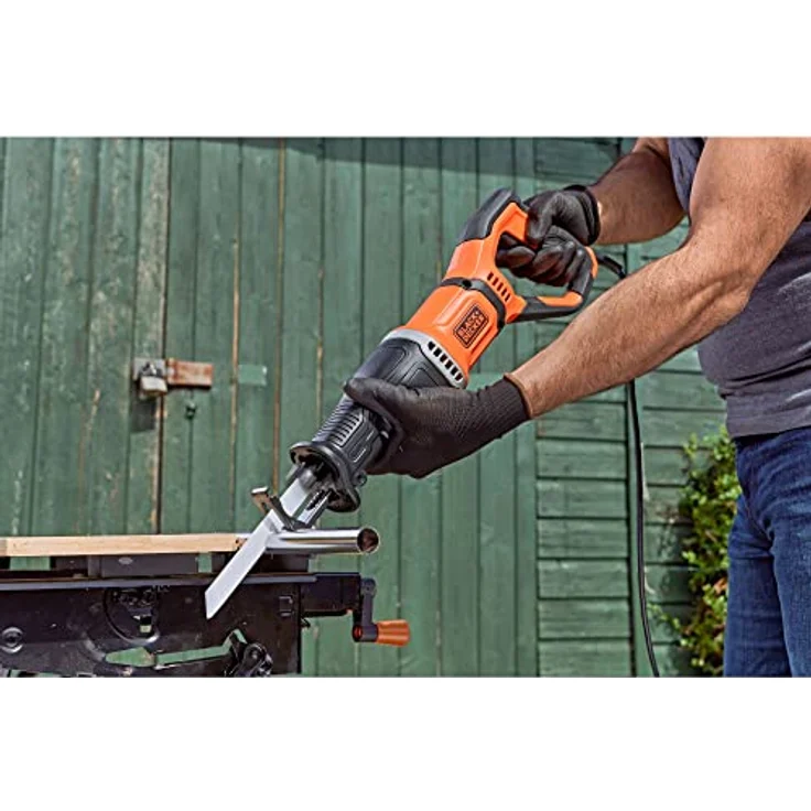 Black und Decker 750 W Säbelsäge BES301 20 mm Hublänge für schnelle Schnitte in Holz Metall & Kunststoff – Bild 9