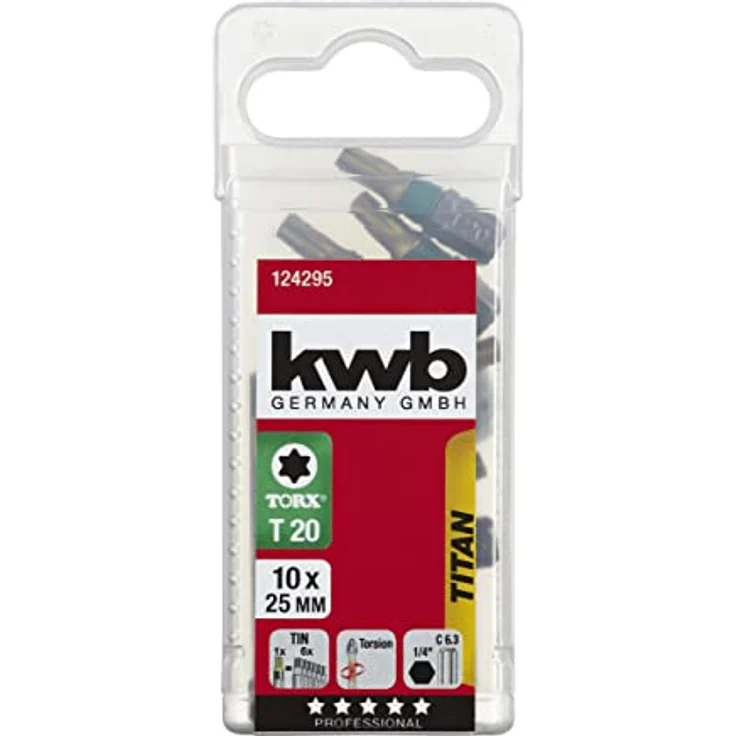 kwb Titan Bits – 10er Torx T 20 Bit-Set 25 mm – Bild 4