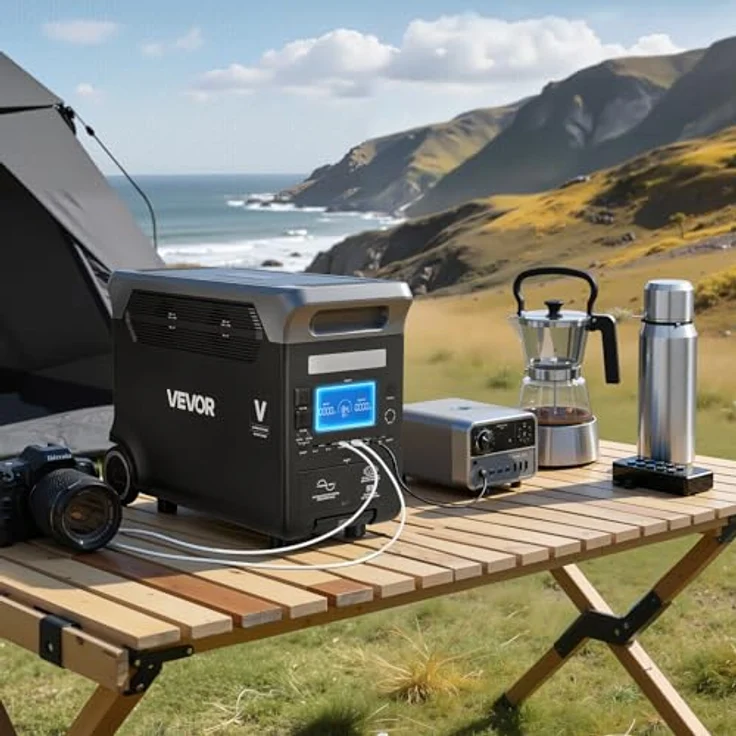 VEVOR Tragbare Powerstation LW3000, 3000W Solargenerator mit 3072Wh LiFePO4 Akku und 13 Ausgangsanschlüssen für Notfälle, Camping und Wohnmobilreisen – Bild 8
