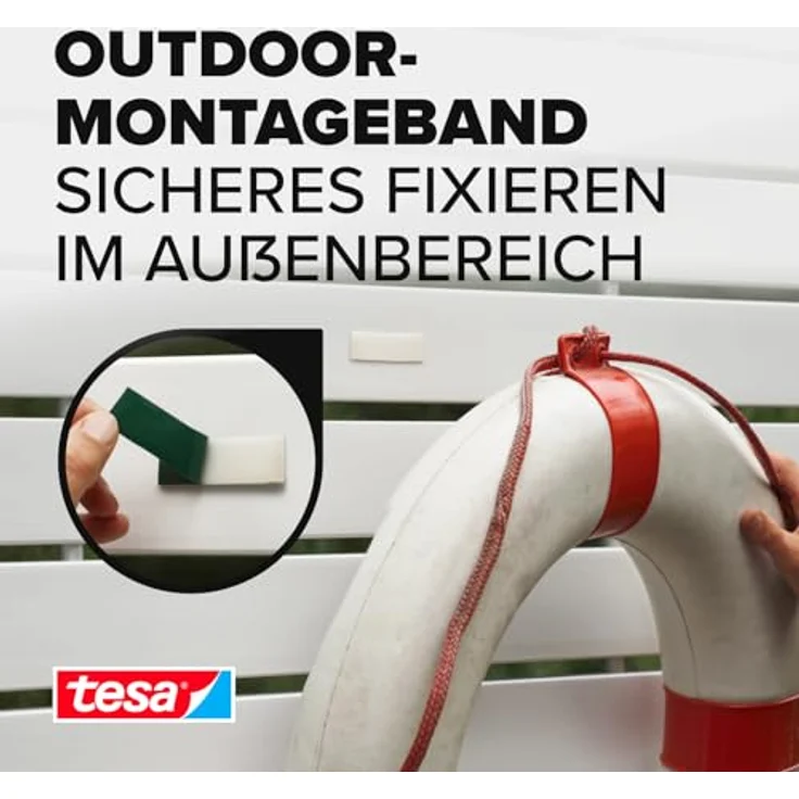 tesa Powerbond Outdoor (Doppelseitiges Montageband für den Außenbereich, Wasserfestes, starkes, UV,beständiges Klebeband, 5 m x 19 mm) - Preisvergleich – Bild 2