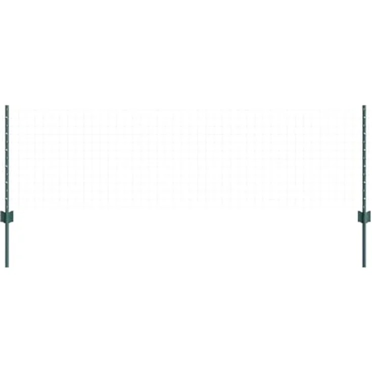 vidaXL Zaunpfosten Set, 11-teiliges U-Kanal System aus pulverbeschichtetem Stahl, grün, 60 cm – Bild 3