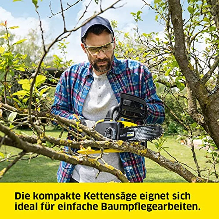 Kärcher CNS 18-30 Battery Akku-Kettensäge - Schwertlänge 30 cm, Kettengeschwindigkeit 10 m-s, Leistung je Akkuladung: 75 Schnitte, Gewicht 3,2 kg – Bild 3