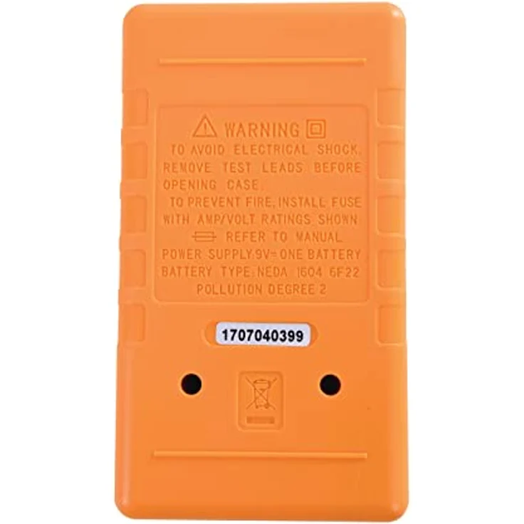 Silverline 589681 Digitalmultimeter, AC/DC Prüfgerät mit Signalton, 200-750 V AC, 0-5 A DC, orange – Bild 4