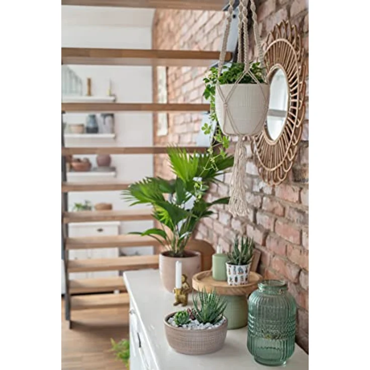 Scheurich Corteza, Blumentopf aus Keramik, Farbe: Menta, 15,6 cm Durchmesser, 14 cm hoch, 1,9 l Vol. – Bild 4