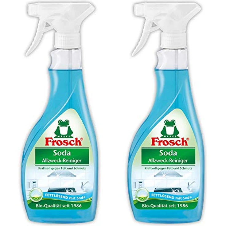 Frosch Soda Allzweck-Reiniger - kraftvoller Haushaltsreiniger, wiederverwendbare Sprühflasche, 2er Pack (2x500ml) - Preisvergleich – Bild 1