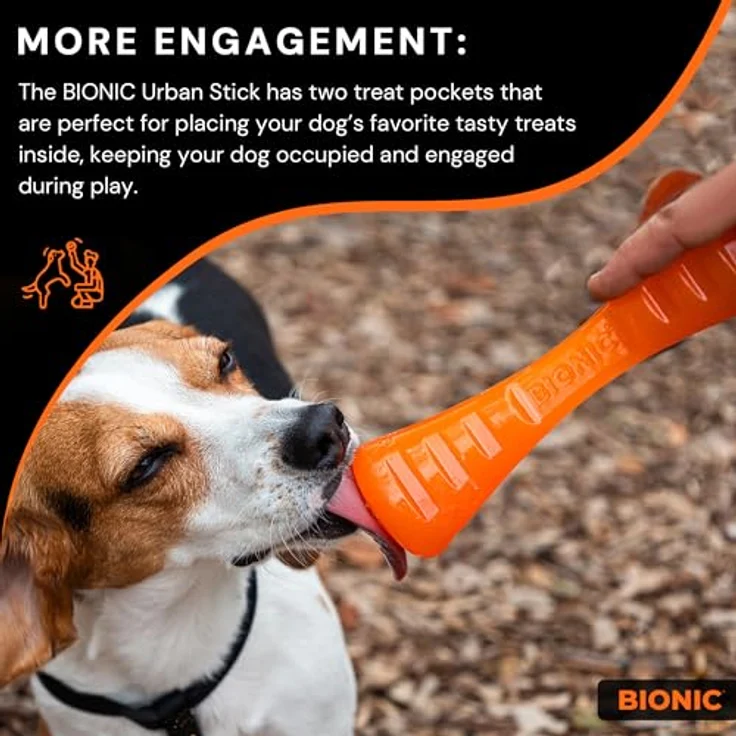 Bionic Urban Stick, extrem widerstandsfähiges Hundespielzeug, 23cm, blau – Bild 5