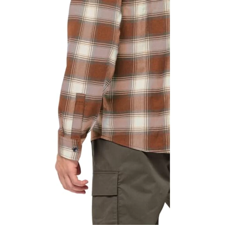 Jack Wolfskin Wanderweg Shirt M, Flanellhemd aus TEXADRI, orange, Herren, (L) – Bild 6