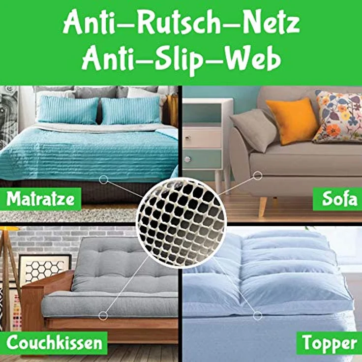 Anro Antirutschmatte Netz Teppichunterlage Teppichstopper rutschfest und zuschneidbar Unterlage Gleitschutz 60x100cm – Bild 3