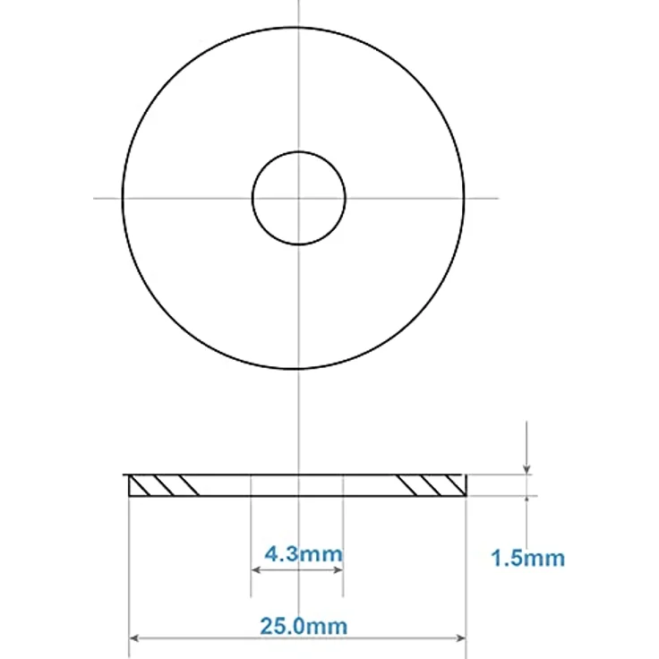 MeHurr Unterlegscheiben M4 x 25mm, 20 Stück Beilagscheiben aus Edelstahl A2 V2A 304, korrosionsbeständige Metallscheiben für Schrauben & Muttern – Bild 3