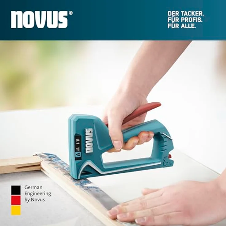 Novus Tools J-11 030-0455 Handtacker, leicht und handlich für Klammern 4-8mm, inkl. 1800 Feindrahtklammern – Bild 7