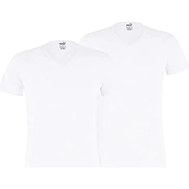 PUMA Poloshirt Puma V Neck Tee, 2er Pack, schwarz/weiß, 100% Baumwolle, sehr bequem und pflegeleicht – Bild 6