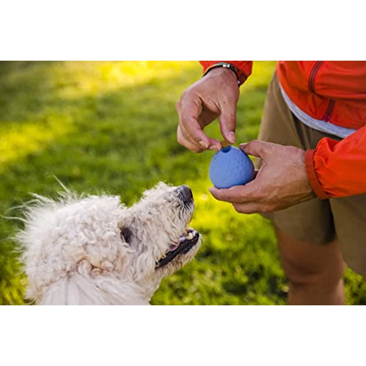 RUFFWEAR Hundespielzeug, interaktives Wurf-/Fang-/Apportierspiel aus Naturkautschuk, hüpfender eiförmiger Ball für drinnen und draußen, Langeweilebrecher, kausicher, Heliotrope Purple – Bild 5
