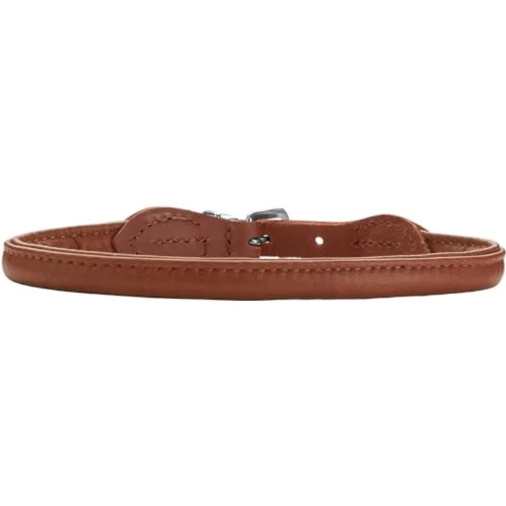 Hunter Tierbedarf Hunde-Halsband Round & Soft Canadian Up cognac - Premiumleder, Made in Germany, fellschonend, formbeständig – Bild 2