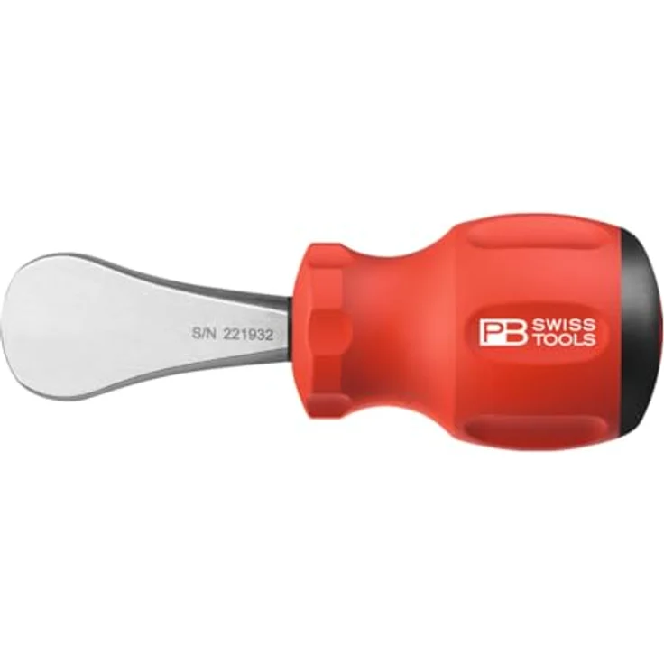 PB Swiss Tools Coin-Driver Schraubenzieher, kurz, mit Elastomer-Mantel und vernickelter Klinge – Bild 1
