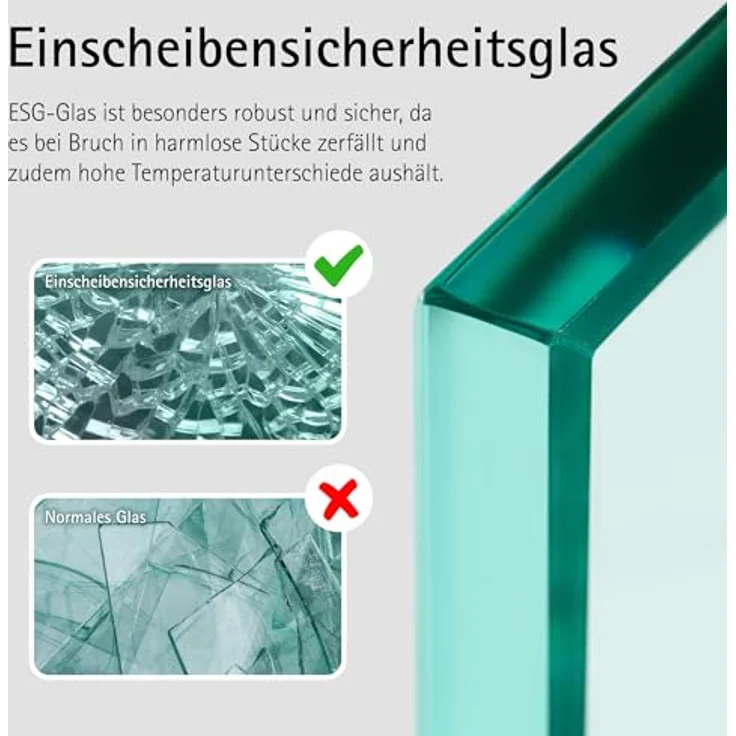 Duschabtrennung für Badewanne Angle, 2-teilig mit Seitenwand, Profilfarbe Chromoptik, 5 mm Sicherheitglas (ESG) Klar hell, Faltwand: 112 x 142 cm, – Bild 6