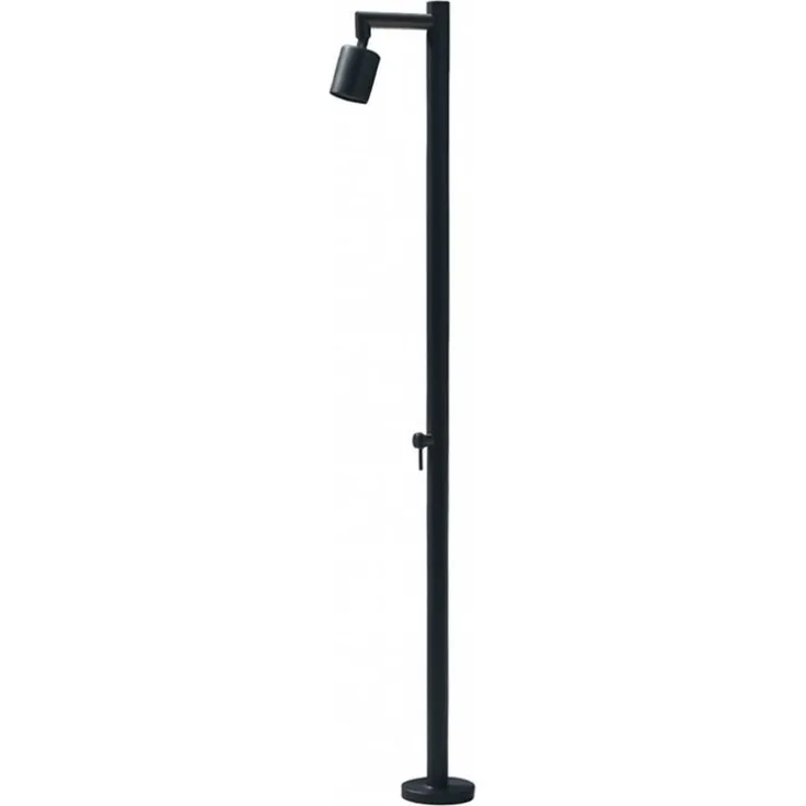 Ideal Eichenwald Gartendusche FROSTO, Edelstahl mit integriertem Heizband und Einhebelmischer für Kalt- und Warmwasser, silber