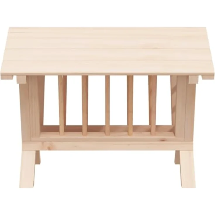 vidaXL Heuraufe für Kaninchen, 44x33x33 cm aus massivem unbehandeltem Tannenholz, mit abnehmbarem Deckel, fördert Gesundheit und Hygiene – Bild 4