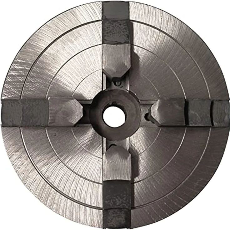 Güde 11418 Backenfutter zentral justierbar, 4 Backen, M18 IG Aufnahme, Spannbereich 8-170 mm, Ø 150 mm, schwere Guss-Ausführung, passend für Drechselbank Typ 1000 + GDM 1000 – Bild 1