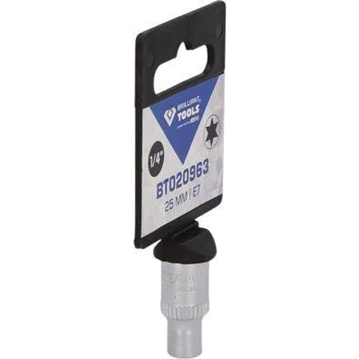 Brilliant Tools Torx-E-Stecknuss E7, 1/4" Innenvierkant-Antrieb, 25 mm, Chrom-Vanadium-Stahl – Bild 9