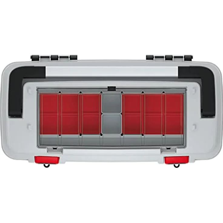 Prosperplast Werkzeugbox OPTIMA, 58,6 x 29,6 x 30,5 cm, schwarz/rot, Kunststoff, montiert – Bild 6