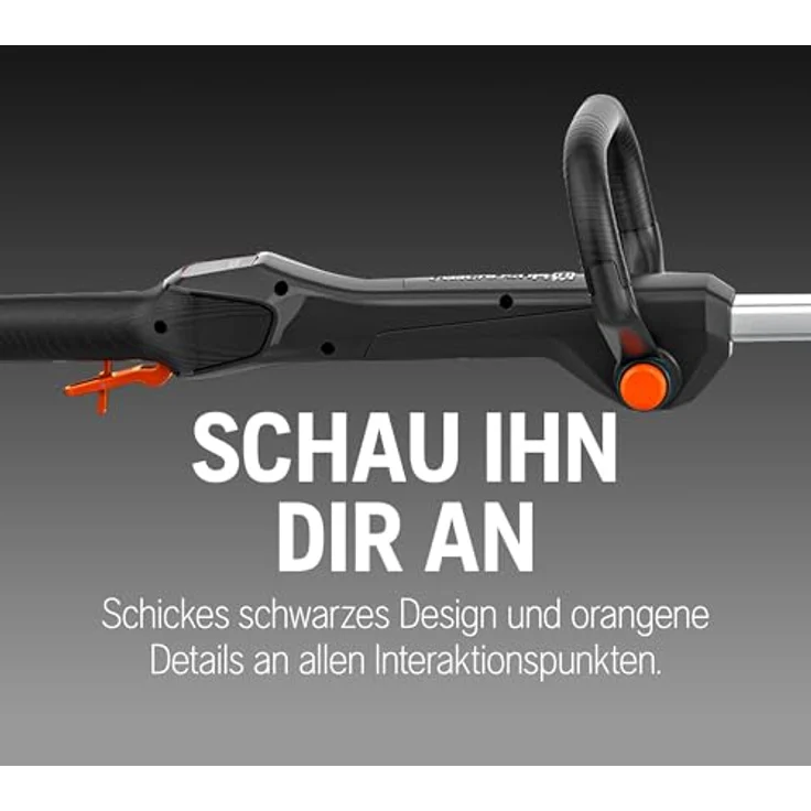 Husqvarna Akku-Rasentrimmer Aspire T28-P4A, 18 V mit 4,0 Ah Akku und Ladegerät, schwarzes Design mit orangefarbenen Details, automatische Schnittlängenanpassung, Pflanzenschutzbügel, verstellbarer Teleskopschaft – Bild 6